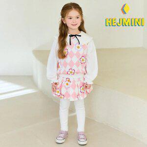 [헤이미니] 블라썸아가일스커트상하복