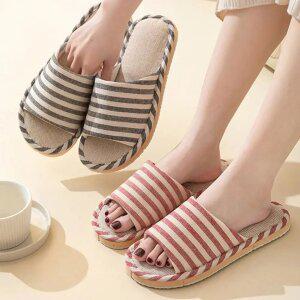 여름 린넨 층간소음실내화 천 거실 슬리퍼 룸슬리퍼