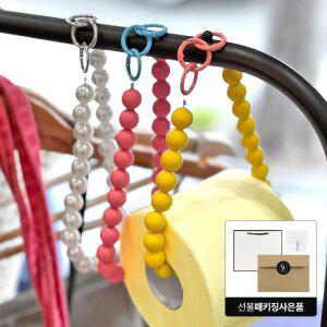 [기간한정 선물 패키징] 비즈 구슬 두루마리 휴지걸이 무타공 벽걸이 홀더 인테리어 선