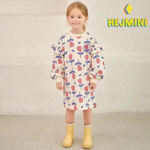 [헤이미니] 키치플라워배색원피스