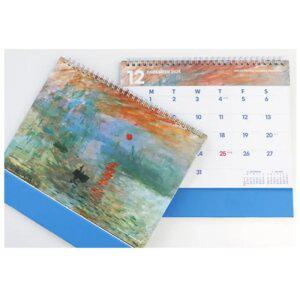 J2K 2026 명화 탁상 캘린더 모네 데스크 달력 유화