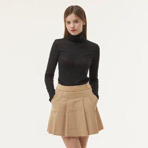 [BEIGE]시스루 목폴라 티셔츠 PQ7CL861