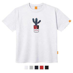 [엘라모] 캔선인장 반팔 티셔츠 남녀공용 빅사이즈 S~4XL