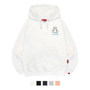 [엘라모] 3H 라인베어 후드티 남녀공용 빅사이즈 M~4XL