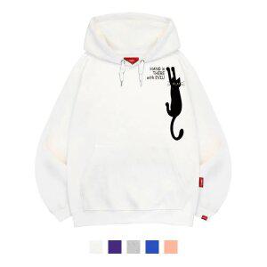 [엘라모] 3H 검은고양이 후드티 남녀공용 빅사이즈 M~4XL