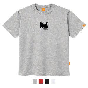 [엘라모] 흰검둥이 반팔 티셔츠 남녀공용 빅사이즈 S~4XL