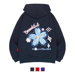 [엘라모] 3H 뷰티풀플라워 후드티 남녀공용 빅사이즈 M~4XL