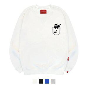 [엘라모] 3M 포켓-냥 맨투맨 남녀공용 빅사이즈 S~4XL