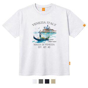 [엘라모] 베네치아 반팔 티셔츠 남녀공용 빅사이즈 S~4XL