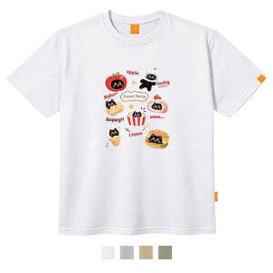 [엘라모] 스위트파티 반팔 티셔츠 남녀공용 빅사이즈 S~4XL