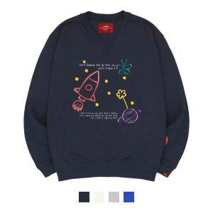 [엘라모] 3M 스페이스드림 맨투맨 남녀공용 빅사이즈 S~4XL