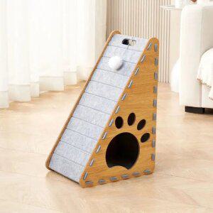 메일켓 고양이 숨숨 펠트 스크래쳐 하우스 모던 그레이, M(중형)