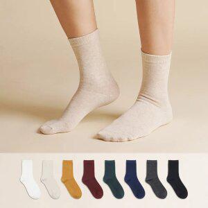 삭피엔스 8켤레 36gram 프리미엄 여자 무지 중목 양말