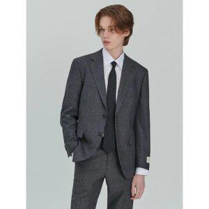 [로가디스] [로가디스] FABIO 브러쉬드 울 체크 루즈 핏 수트 재킷  그레이 (RX4801N0