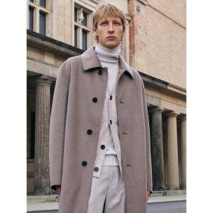 [로가디스] [로가디스] 오버핏 울 혼방 부클 버튼 카디건  베이지 (RY485AP45A) (RY48