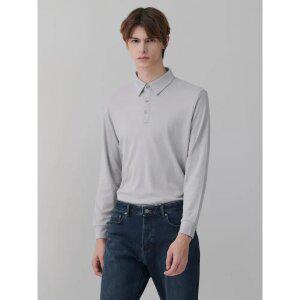 [갤럭시 라이프스타일] 투톤 솔리드 폴로넥 티셔츠  라이트 그레이 (GC4X41M062)