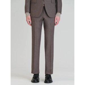 [로가디스] [로가디스] [SMART 4有] 브러시드 울 멜란지 레귤러 핏 수트 팬츠  베이지