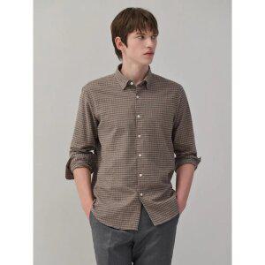 [갤럭시 라이프스타일] 브러시드 깅엄 체크 셔츠  베이지 (GC4964M13A)