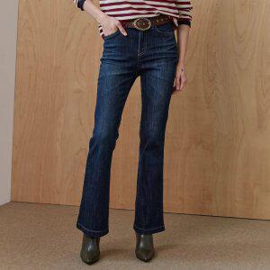 [MAXZA] 히든밴딩 세미부츠컷 워싱 데님 팬츠