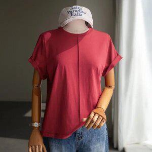 (안나앤모드) west 절개 패치 반팔 탑 [티셔츠ED417]