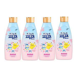 피죤 초고농축 섬유유연제 체리블라썸 본품 1L, 4개  (봄 한정 에디션)