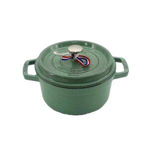 스타우브 B품 원형 꼬꼬떼 세이지그린 20cm 인덕션 무쇠 주물냄비