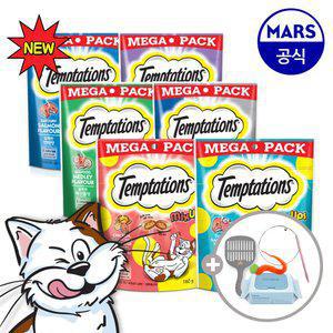 [5+5] 템테이션 메가팩 10팩 골라담기+모래삽+고양이낚시대+베베숲물티슈