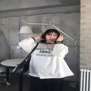 1990 아치 레터링 코튼 롱 티셔츠