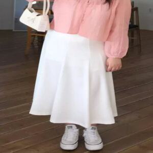 리엔 슬림라인 플레어 A라인 롱 스커트