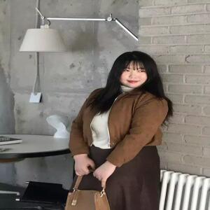 스웨이드 크롭 집업 자켓