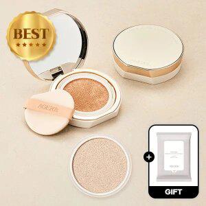 (40%+7%묶음할인/+클렌징티슈)에이지투웨니스 노블 글로우 커버 쿠션 본품+리필