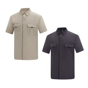 콜핑 남성 여름 시어서커 아웃포켓 프론트 스냅 등산 셔츠 2352HK804M
