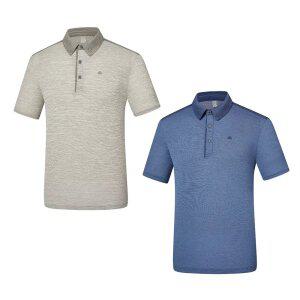 콜핑 2242TK866M 배색 지지미 원단 쿨링 남자 여름 등산 반팔 카라 티셔츠