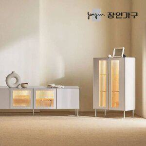 장인가구 무와 E0등급 하이그로시 600-1800 높은 거실장 티비다이 모음전