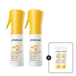 아토팜 키즈 쿨링 스포츠 선 스프레이 SPF50+ PA++++ 100ml x 2개세트+[증정]징크선크