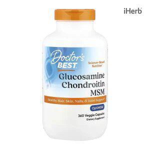 [아이허브] 닥터스베스트 글루코사민 콘드로이친 MSM + OptiMSM 360캡슐, Doctor's Be