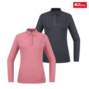 [레드페이스 본사] 여성 뉴멜란셔츠칼라우먼티셔츠 REWFTSF23350