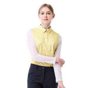 프로월드컵 여성 프린트 긴팔 카라 티셔츠 Q123-3403-05