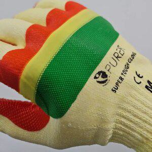 퓨리트 슈퍼터프 라텍스 코팅장갑 작업용 목장갑 이중황 노가다 막장갑