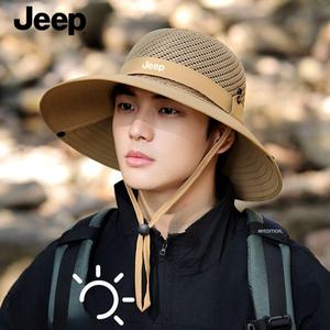 JEEP 지프 여름 모자 남성용 하이킹 자외선 차단 어부 모자