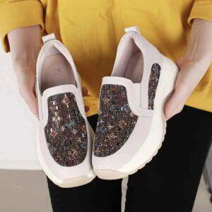 샤이클 여성 슬립온 밴딩 경량 어글리 플랫폼 5cm 통굽 키높이 여자 단화