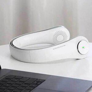 JU F12 넥풍기 선풍기(화이트) 휴대용 손풍기 휴대형 미니 손 목 어린이 핸디형 무선