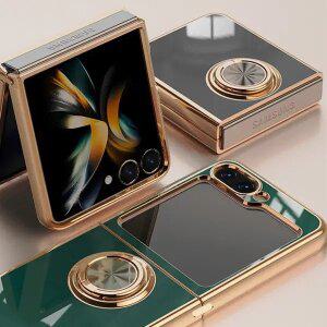 갤럭시Z플립7 FE 6 5 4 3 제트지 럭셔리컬러 마그네틱 링 스탠드 실리콘 핸드폰 케이스