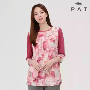 [PAT 여성] 7부 쉬폰 소매 티 블라우스_1H65302