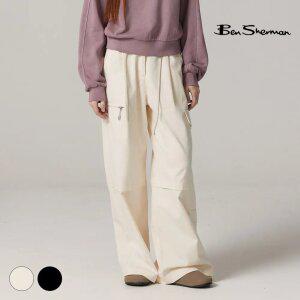 [택가 128,000원] 벤셔먼 우먼 브러쉬드 코튼 와이드 카고 팬츠 BODPT911F