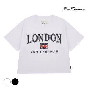 [택가 48,000원] 벤셔먼 여성 런던 크롭 반팔 티셔츠 셋업 BNBTS713F
