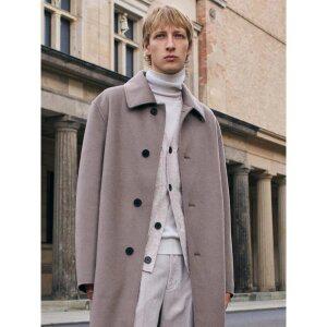 [로가디스] [로가디스] 오버핏 울 혼방 부클 버튼 카디건  베이지 (RY485AP45A) (RY48