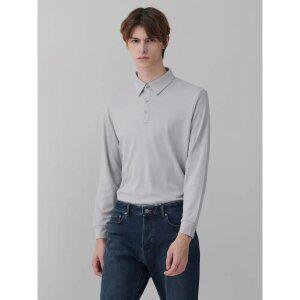 [갤럭시 라이프스타일] 투톤 솔리드 폴로넥 티셔츠  라이트 그레이 (GC4X41M062)