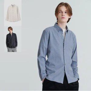 [로가디스] 코튼 기모 자가드 스트라이프 셔츠 (3종 택1)