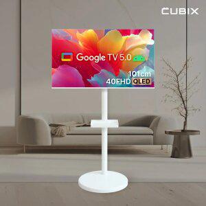 무빙큐빅스 삼탠바이미 40인치 FHD QLED 화이트에디션 스마트 TV 이동식 거치대 퍼스트